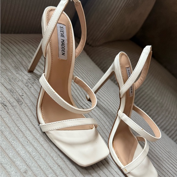Steve Madden Women's White Strappy Heels - Picture 3 of 7